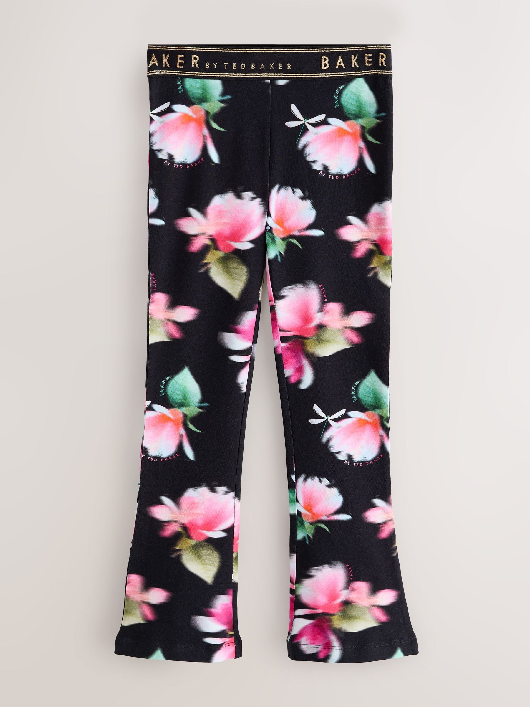Baker by Ted Baker 3 Pack Black/Pink Flares Leggings