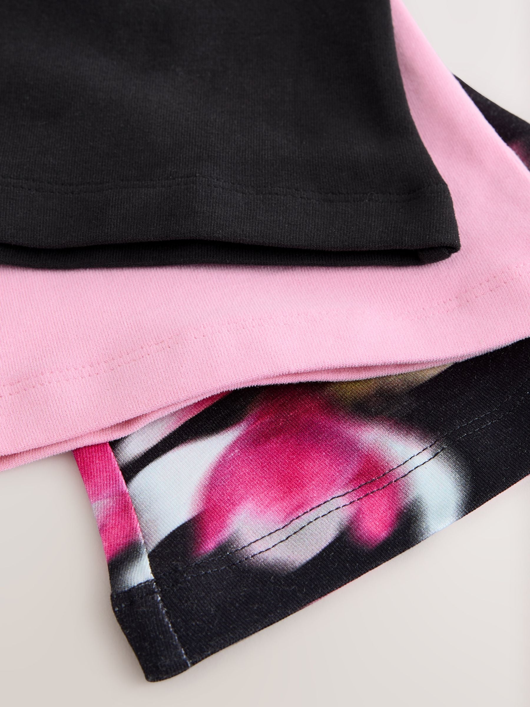 Baker by Ted Baker 3 Pack Black/Pink Flares Leggings