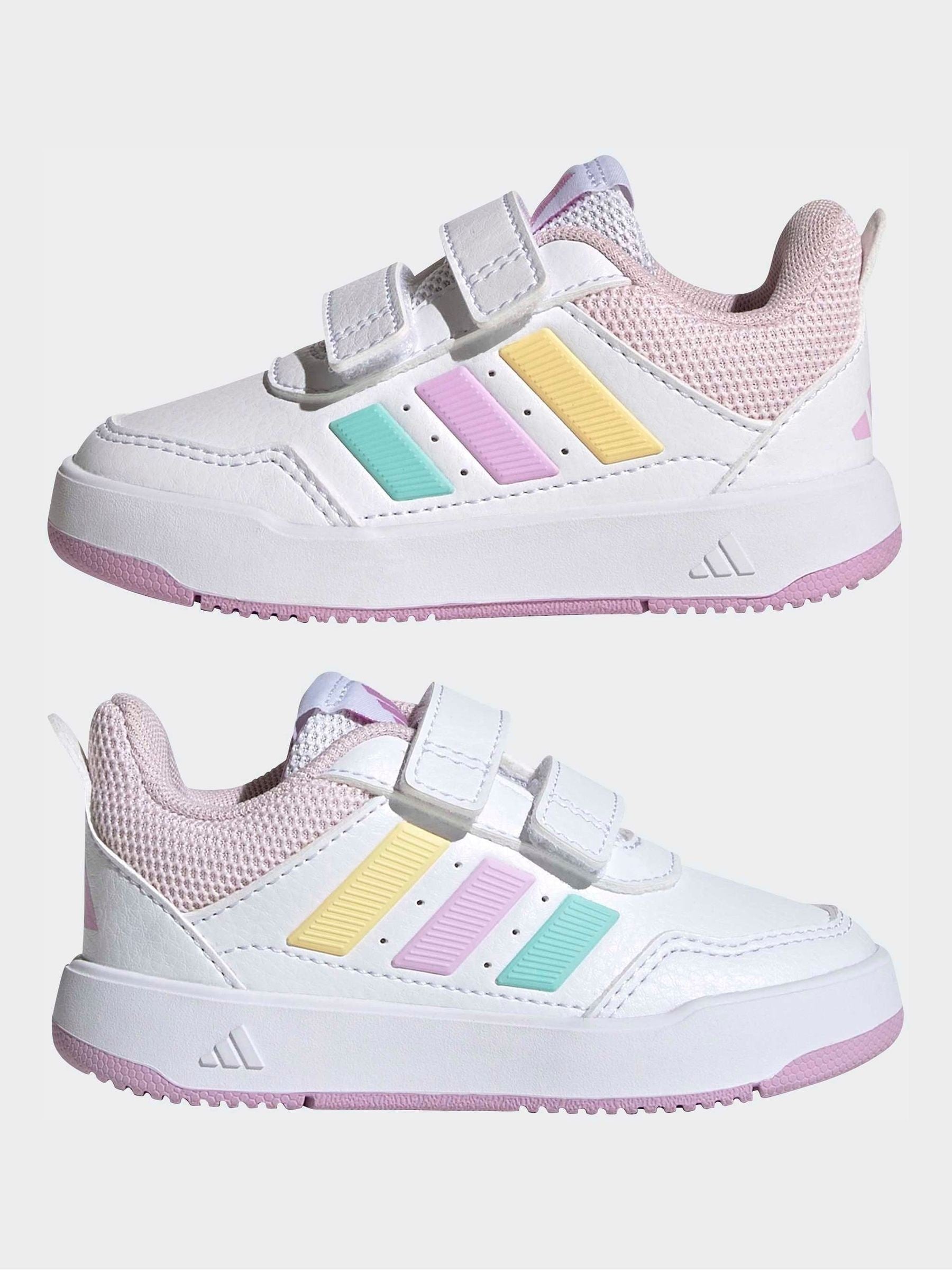 adidas White/Multi Hook and Loop Tensaur Sport 3.0 Infant Trainers