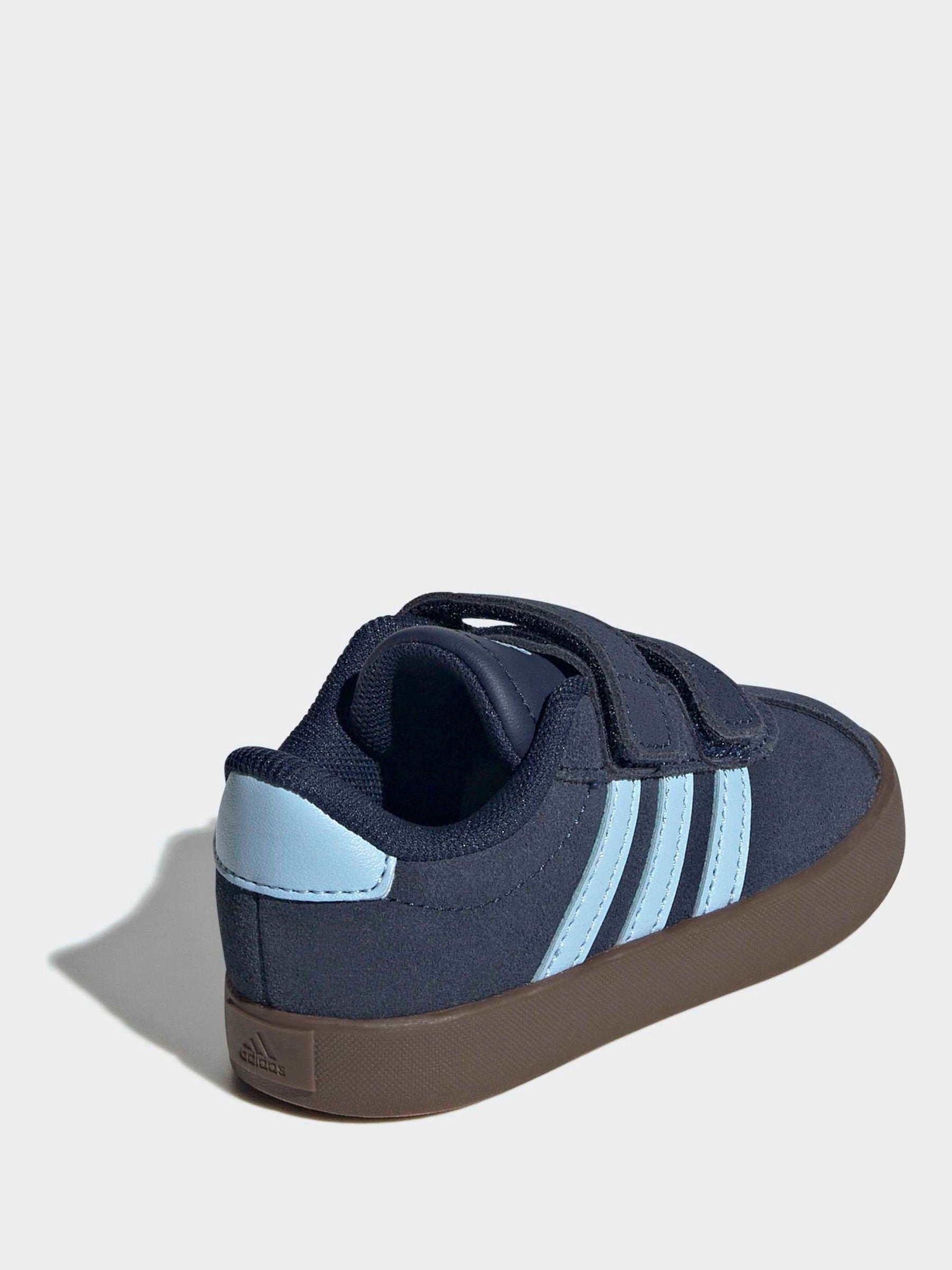 adidas Navy Blue VL Court 3.0 Hook and Loop Infant Trainers