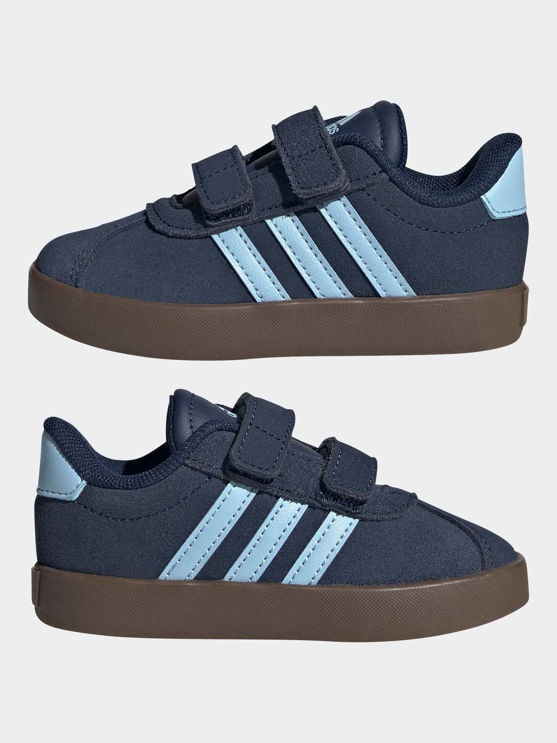 adidas Navy Blue VL Court 3.0 Hook and Loop Infant Trainers