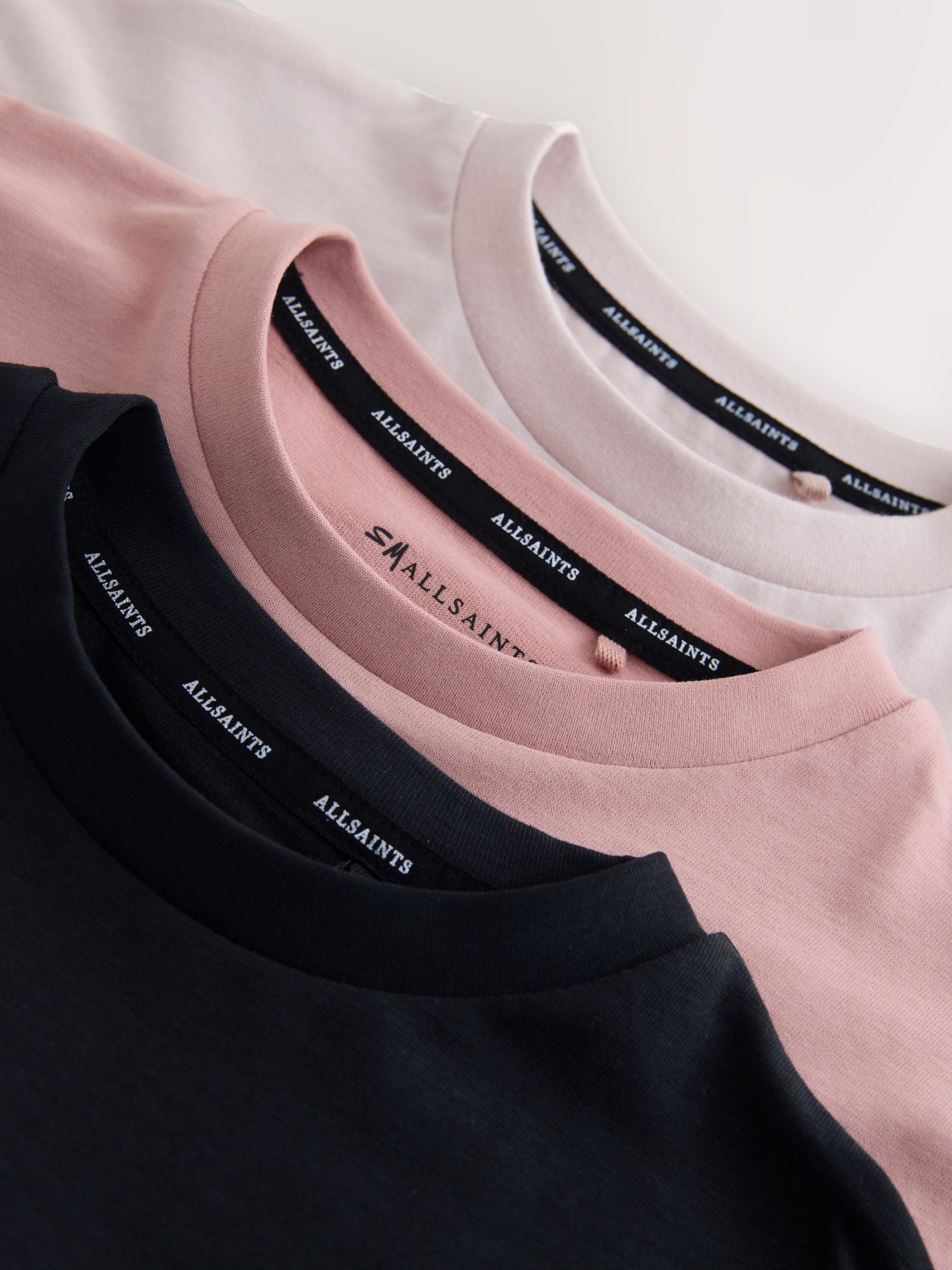 smALLSAINTS Pink/Black Script Logo Crew Neck Relaxed T-Shirts 3 Pack