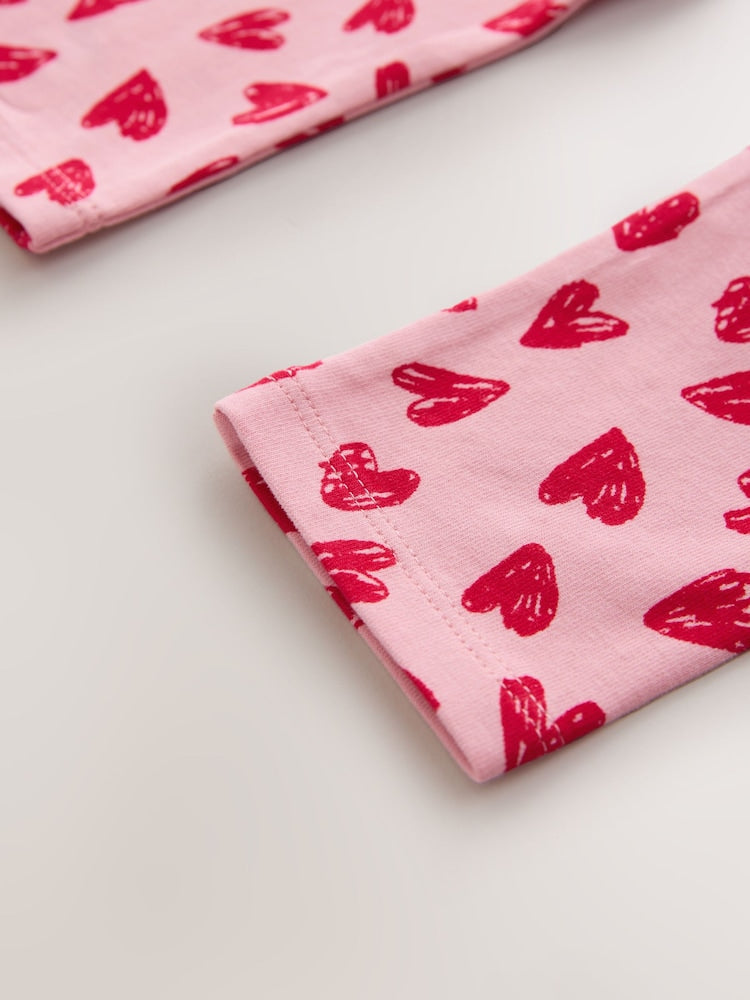 Pink/Red Heart Leggings (3-16yrs) - Image 8 of 8