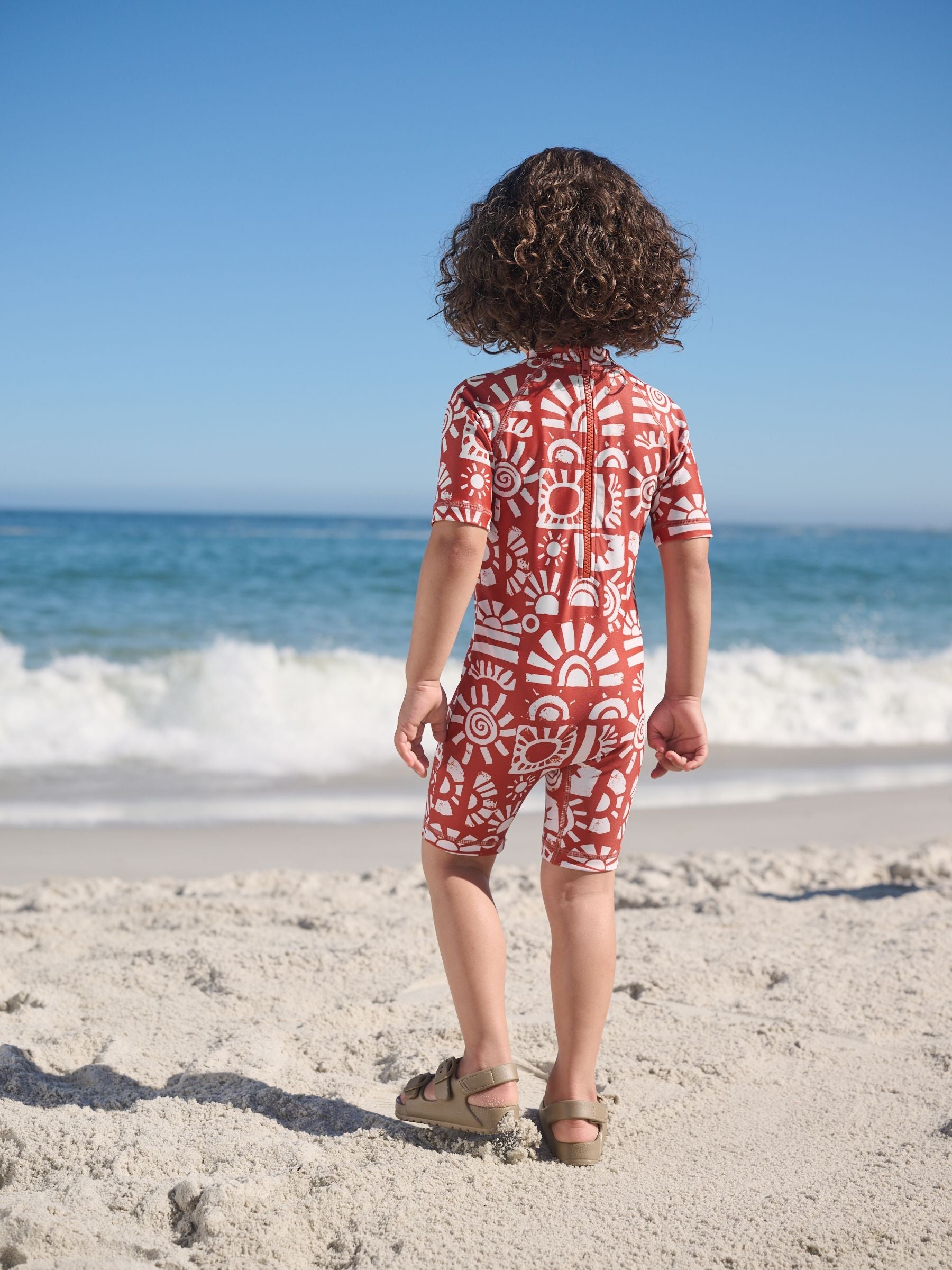 Brown Aztec Sunsafe All-In-One Swimsuit (3mths-9yrs)