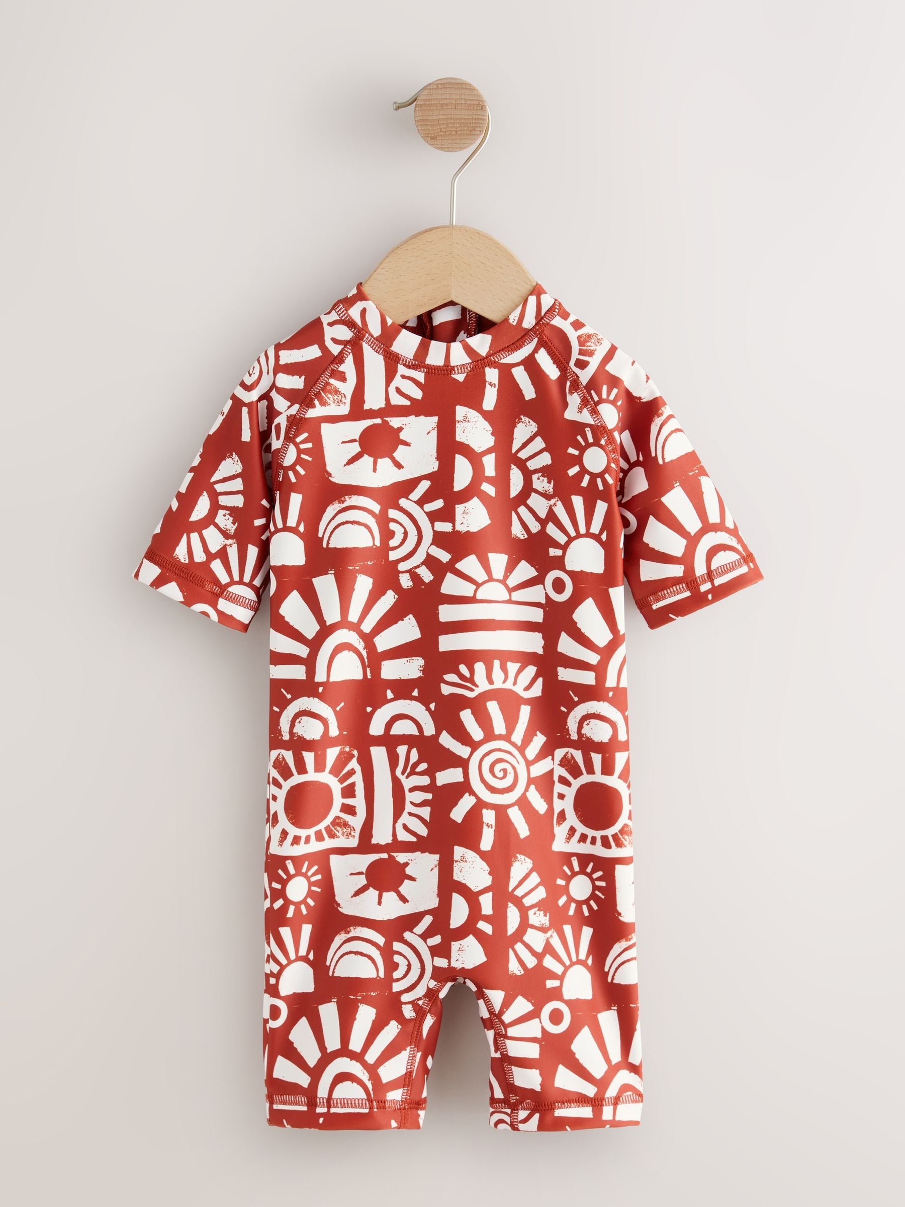 Brown Aztec Sunsafe All-In-One Swimsuit (3mths-9yrs)