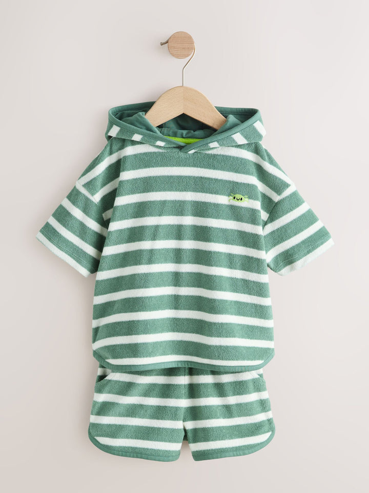 Sage Green Towelling Top and Shorts Set (3mths-7yrs)