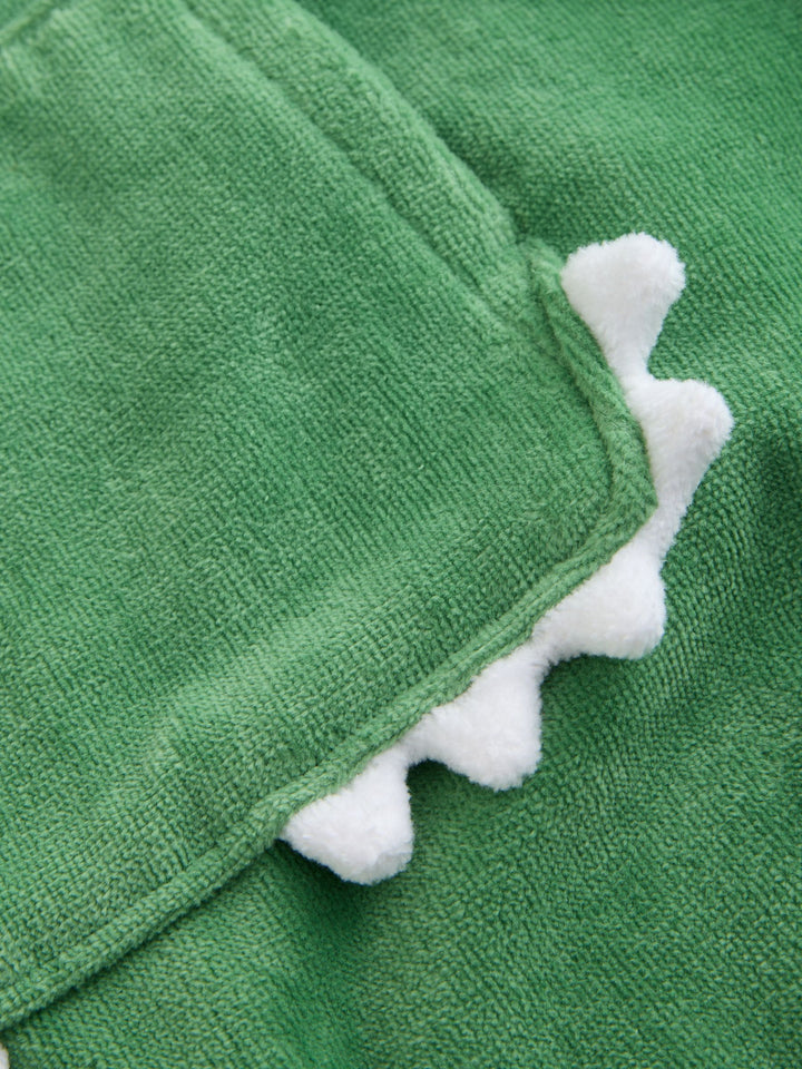 Green Dino Towelling Poncho (9mths-6yrs)