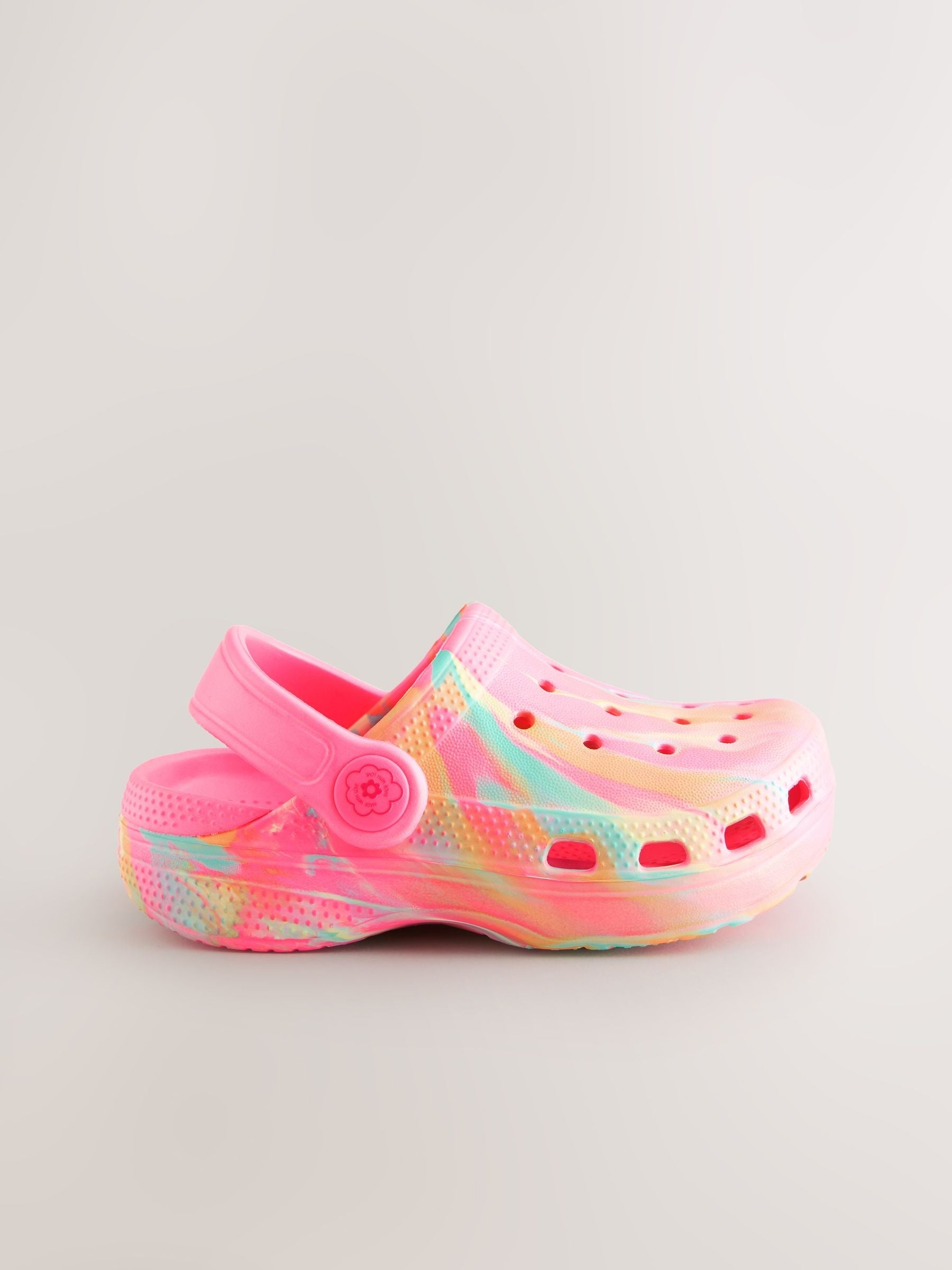 Bright Pink Marble Standard Fit (F) Comfort Clogs