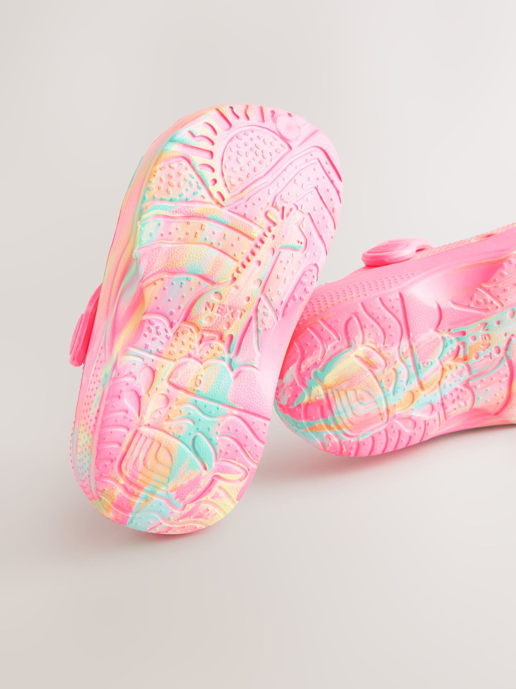 Bright Pink Marble Standard Fit (F) Comfort Clogs