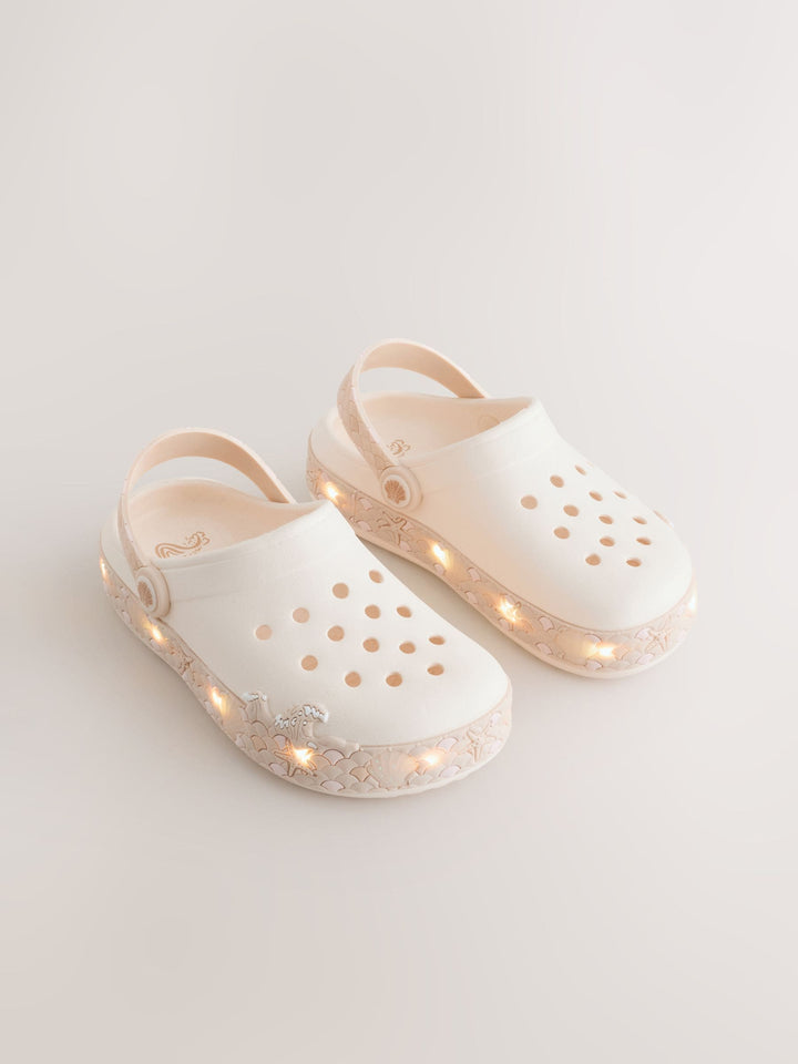 Cream Light Up Clogs