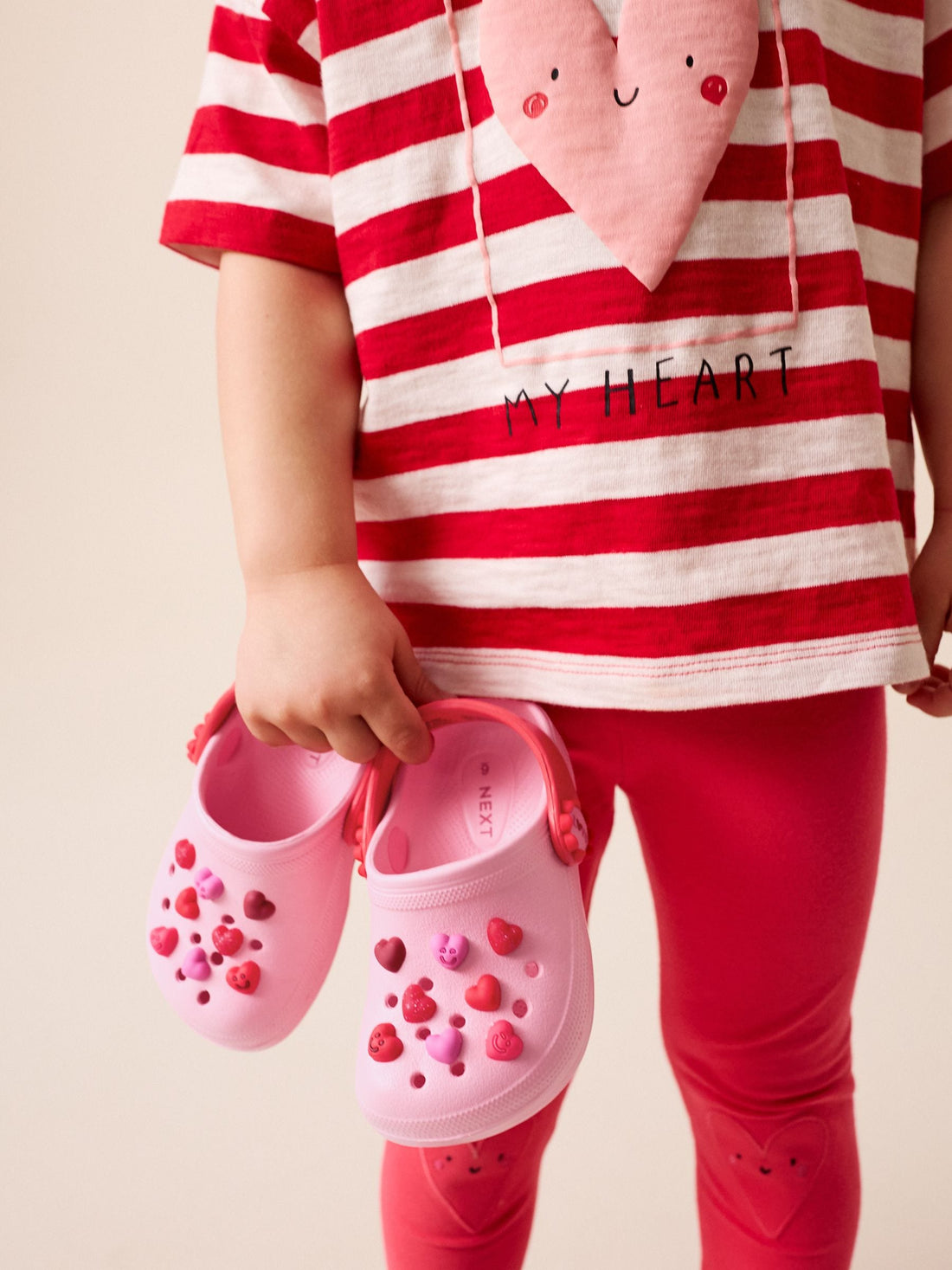 Pink/Red Hearts Standard Fit (F) Character Clogs