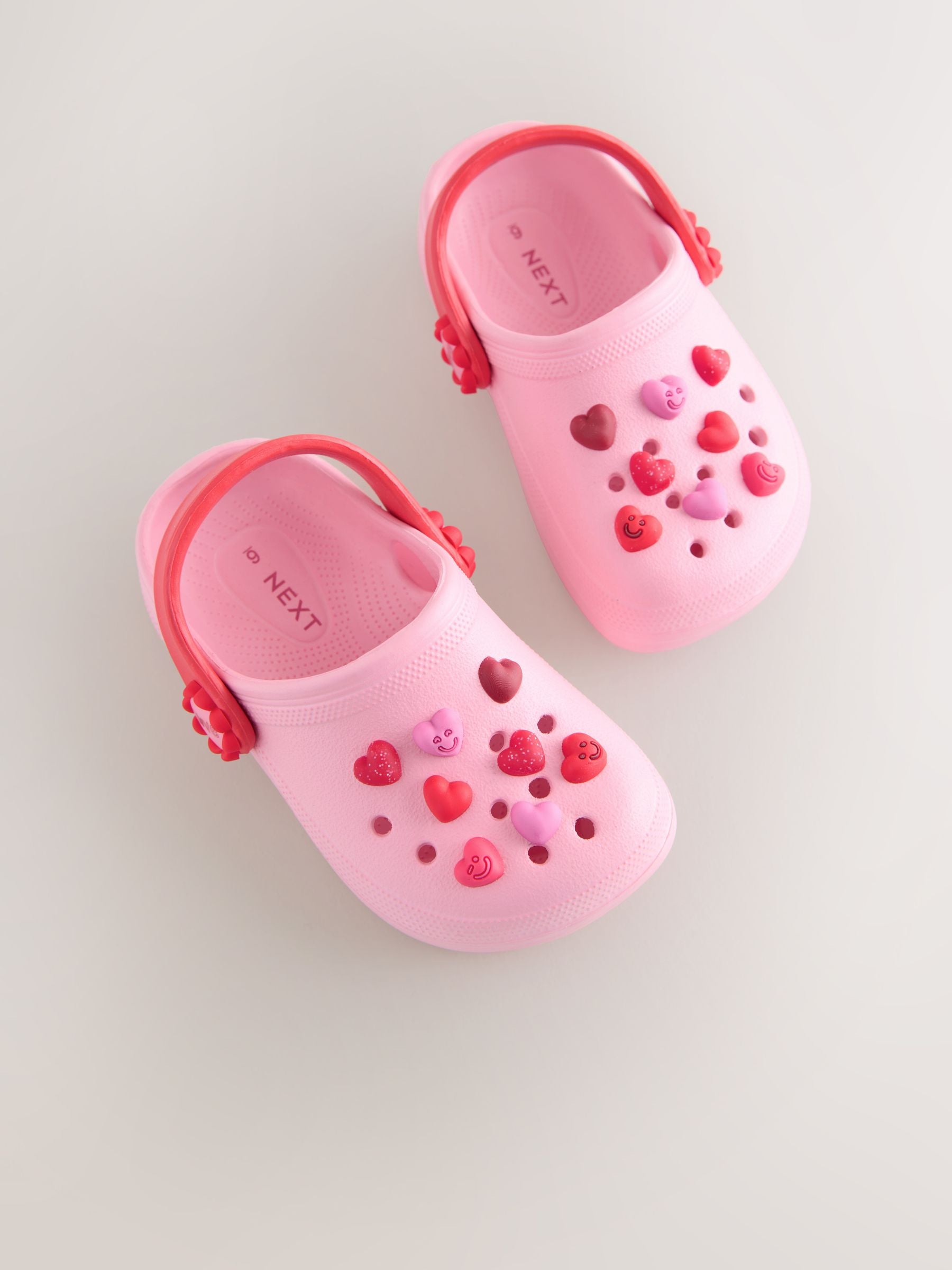 Pink/Red Hearts Standard Fit (F) Character Clogs