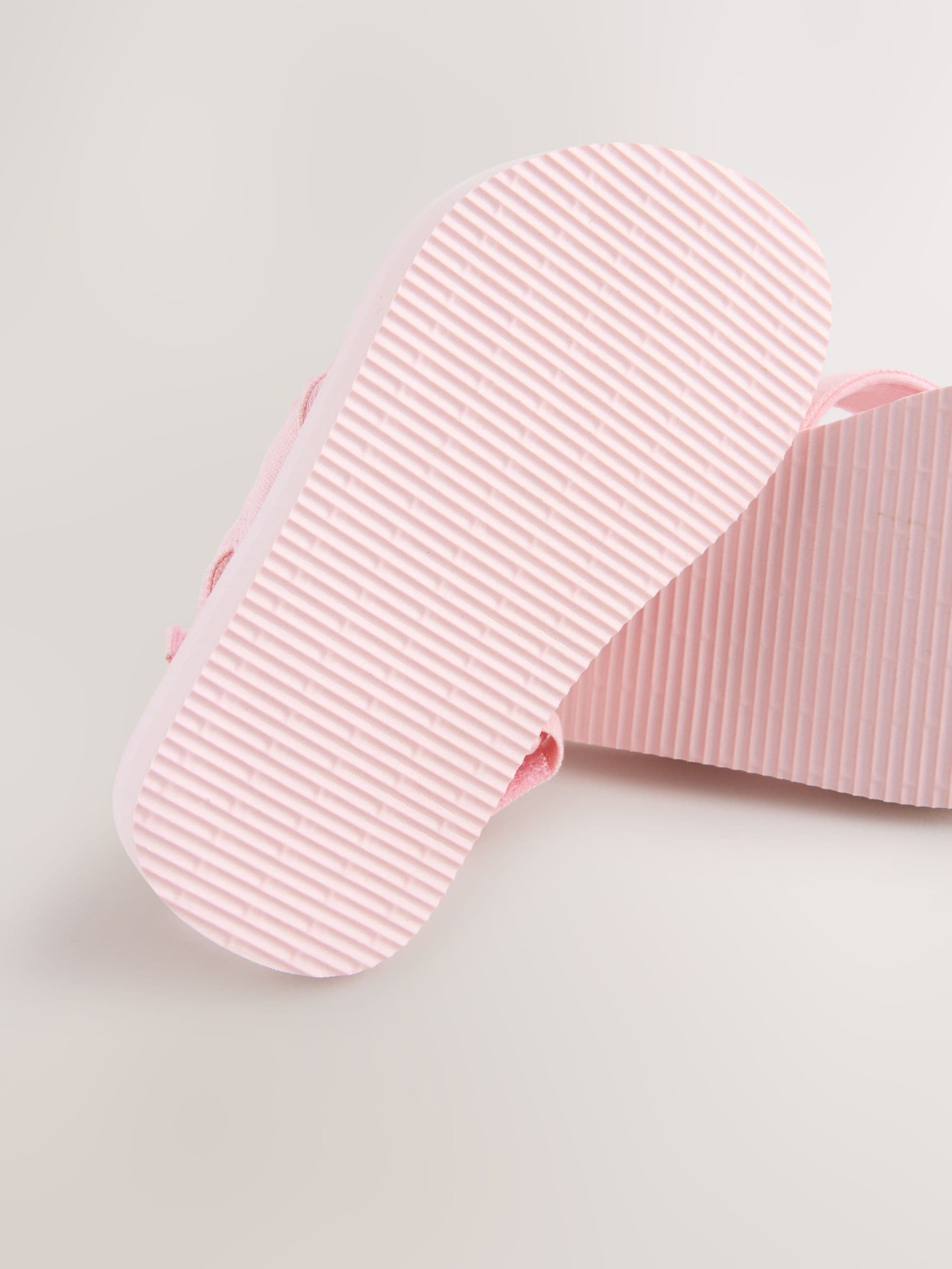 Pink Strawberry Flip Flops With Back Strap