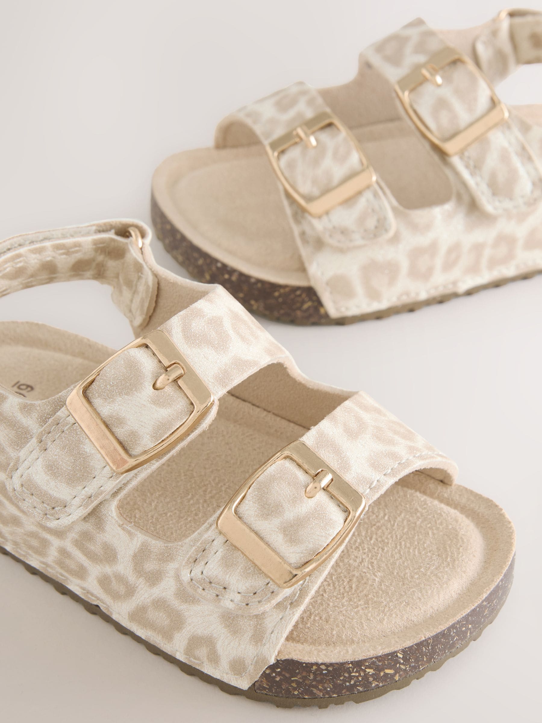 Animal Wide Fit (G) Double Buckle Cushioned Footbed Sandals