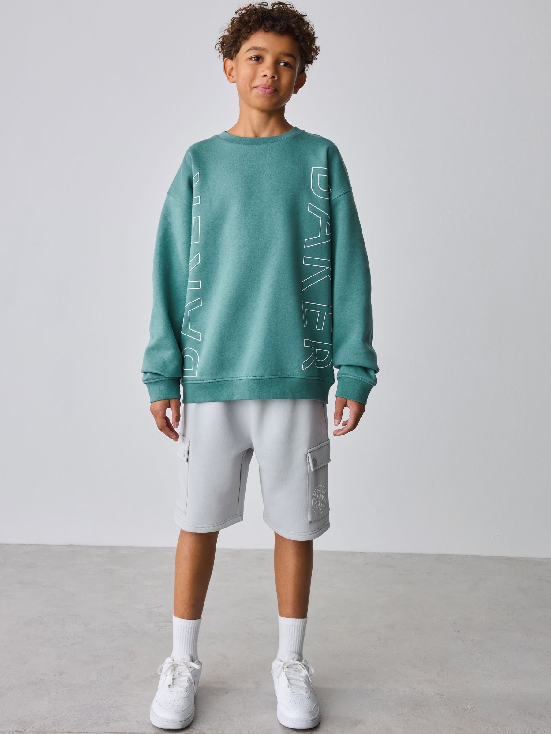 Baker by Ted Baker Oversized Graphic Sweatshirt and Shorts Set