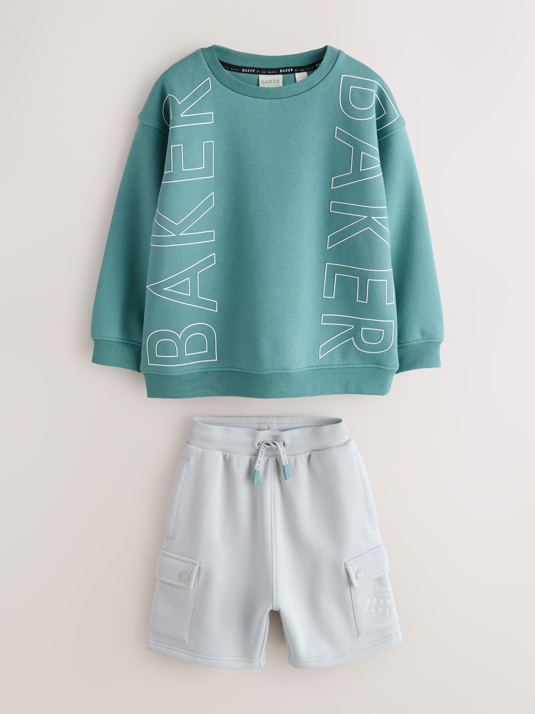 Baker by Ted Baker Oversized Graphic Sweatshirt and Shorts Set