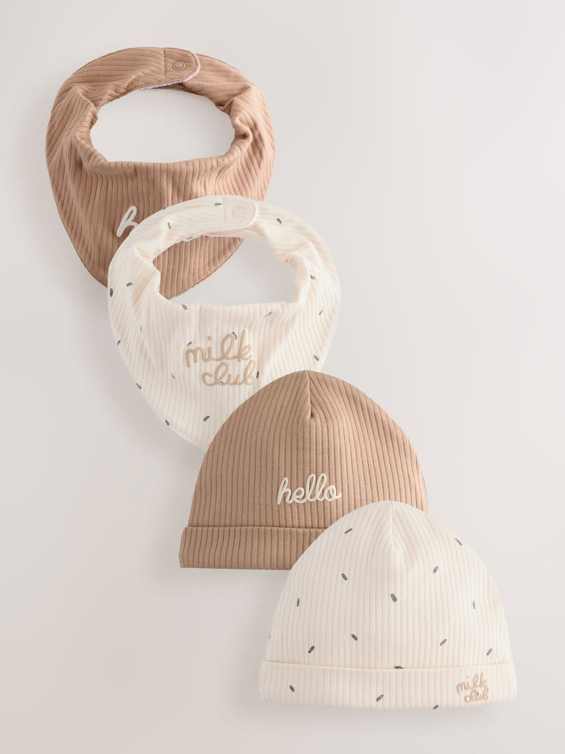 Neutral Milk Club Baby Hat & Bib Set (0-12mths)