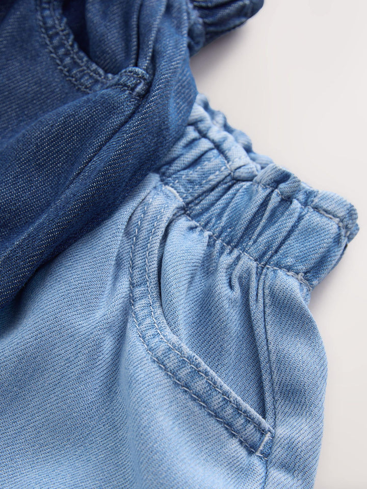 Blue Pullon Denim shorts 2 Pack (3mths-10yrs)