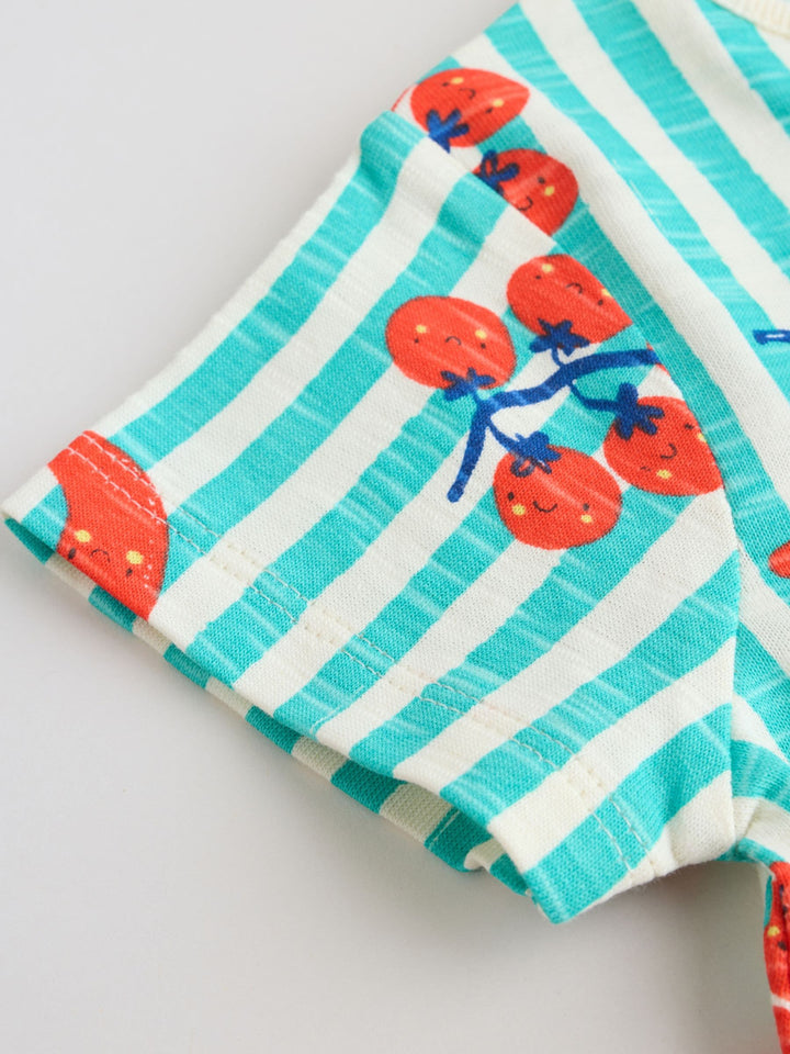 Tomato Print Jersey Baby Rompers 4 Pack