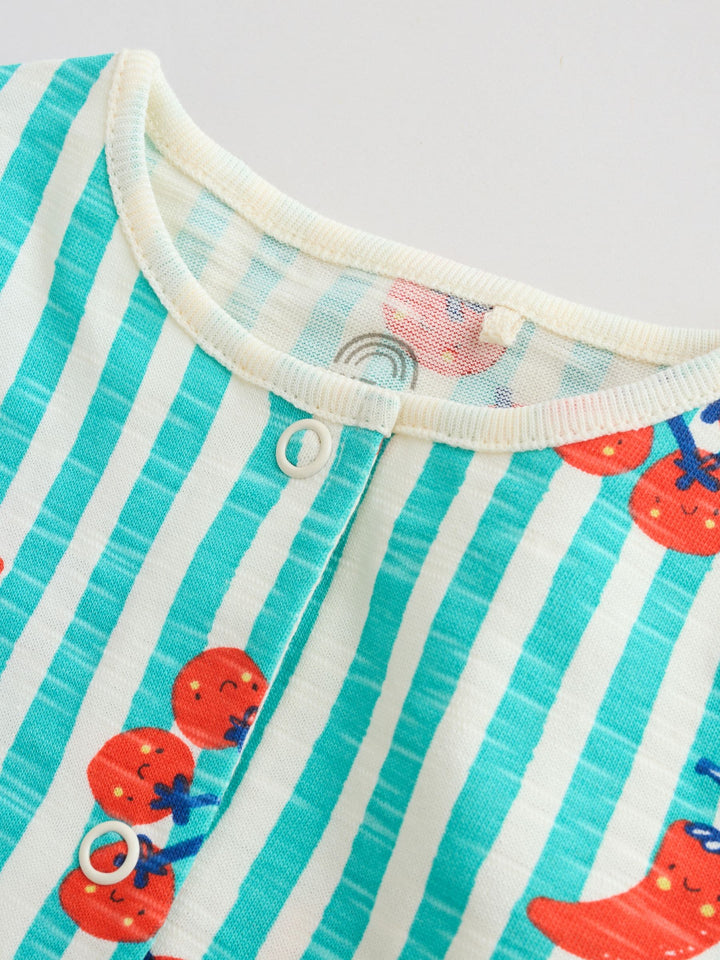 Tomato Print Jersey Baby Rompers 4 Pack