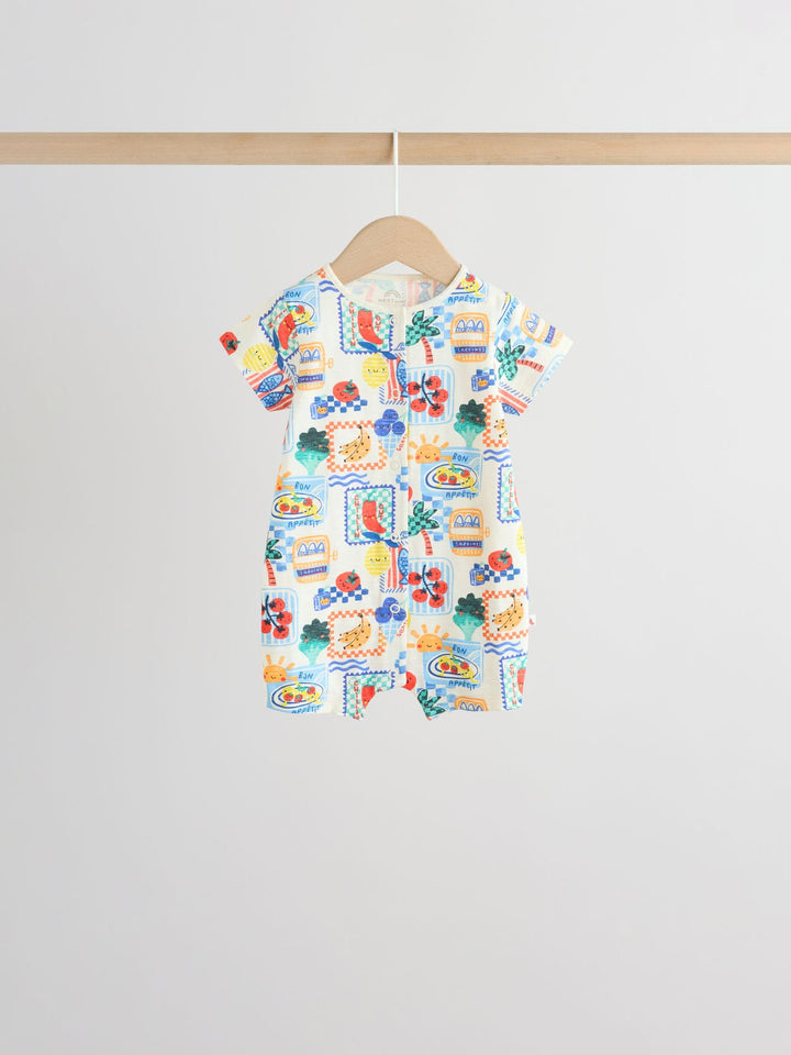 Tomato Print Jersey Baby Rompers 4 Pack