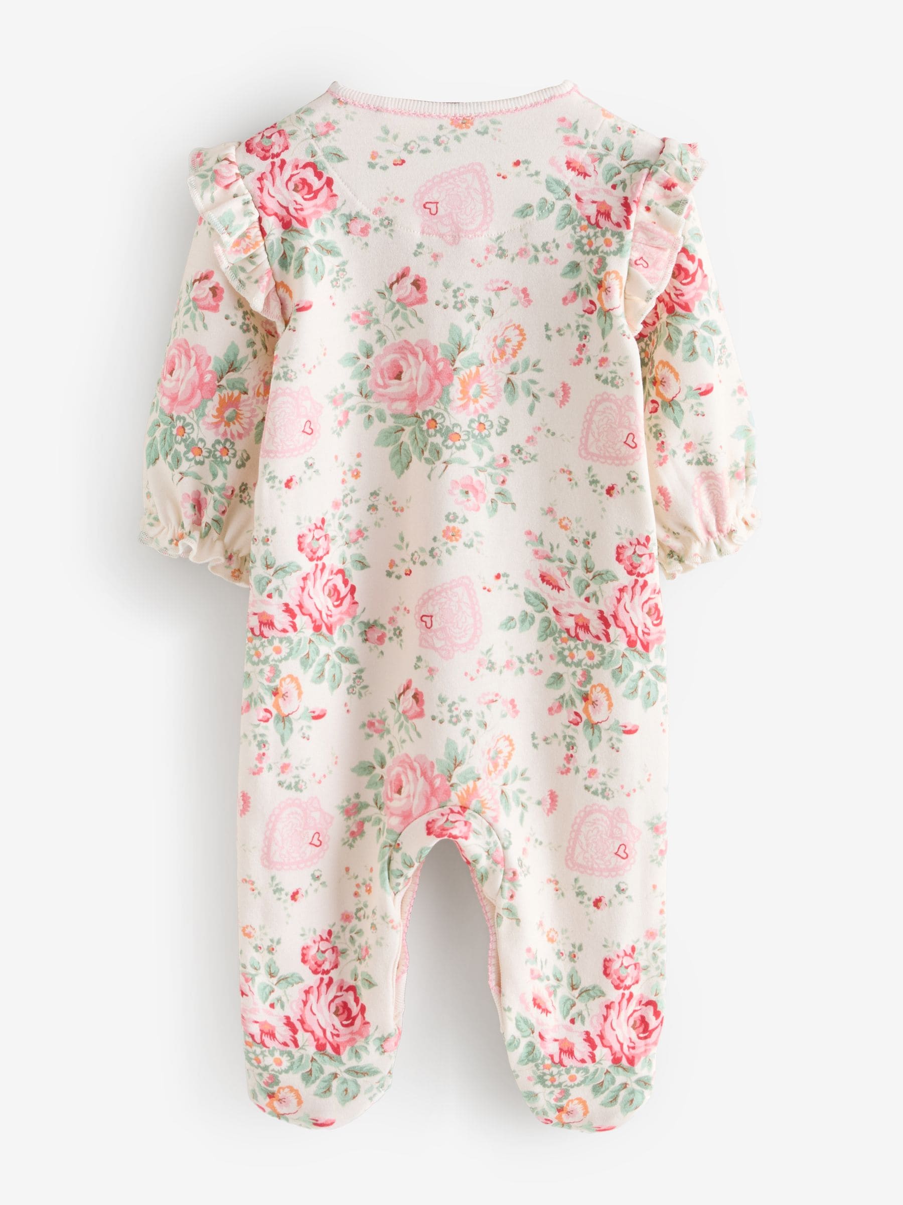 Pink/Cream Cath Kidston Baby Sleepsuit