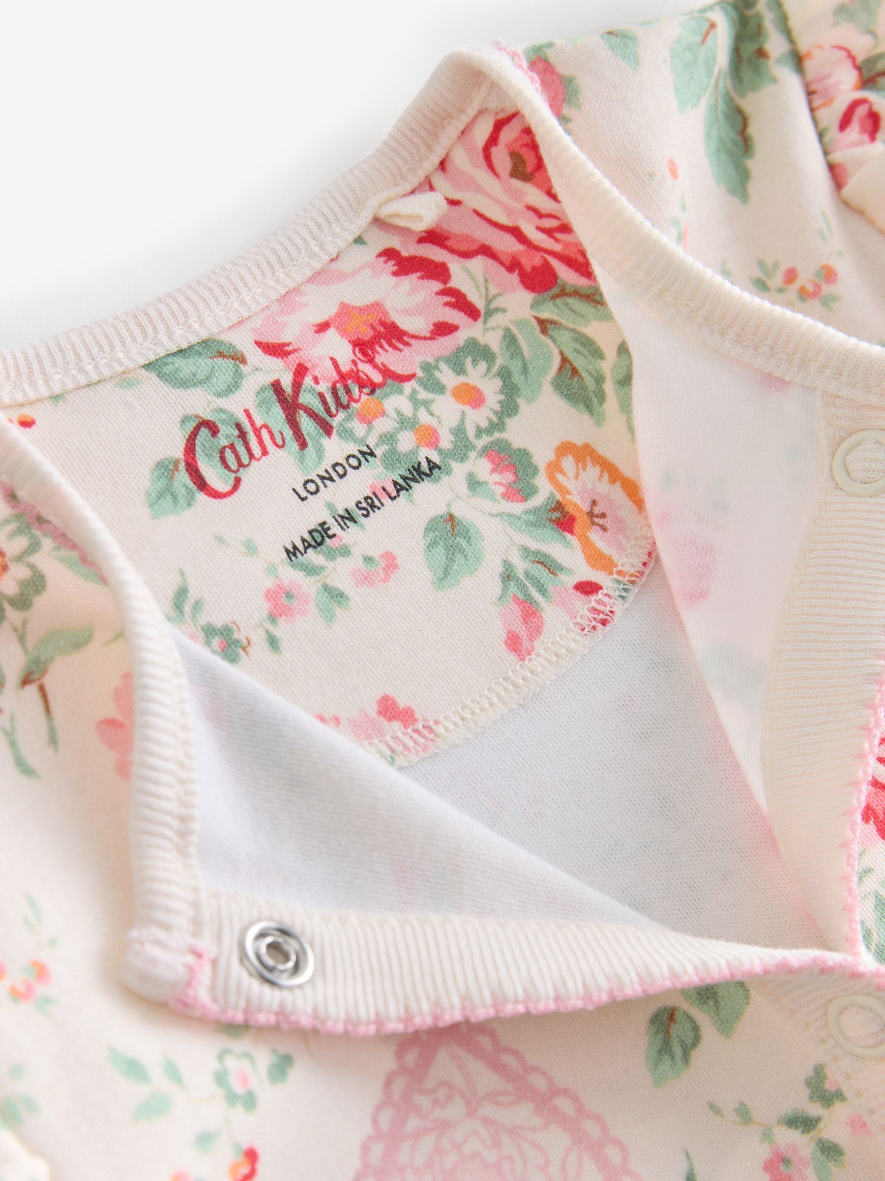 Pink/Cream Cath Kidston Baby Sleepsuit