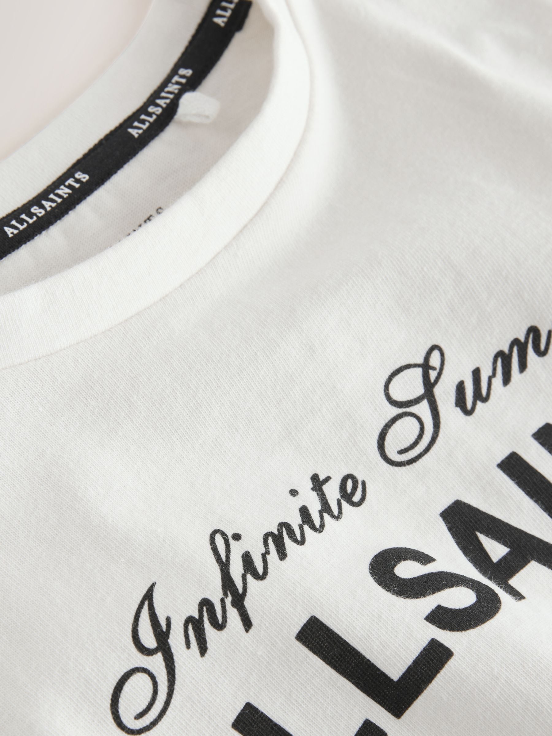 smALLSAINTS White/Soleil Graphic Ruched Oversized Crew T-Shirt