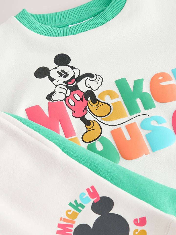 Colour Block Mickey Short Sleeve Crew and Shorts Set (3mths-8yrs)