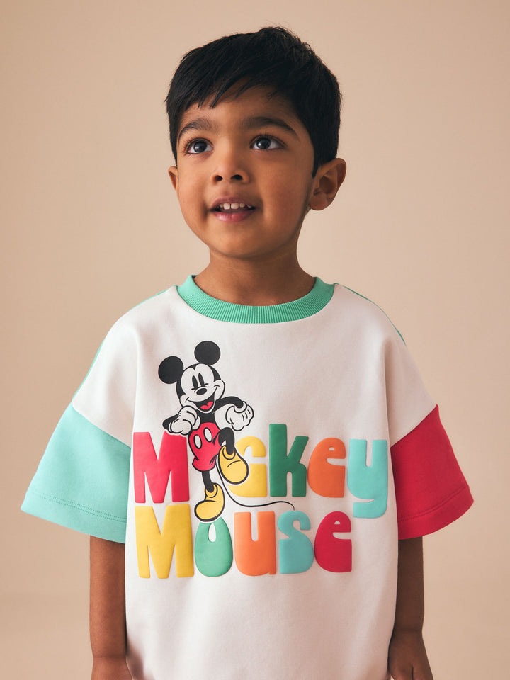 Colour Block Mickey Short Sleeve Crew and Shorts Set (3mths-8yrs)
