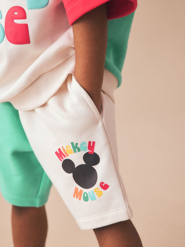Colour Block Mickey Short Sleeve Crew and Shorts Set (3mths-8yrs)