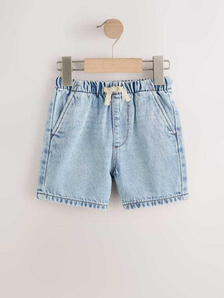 Light Blue Pull On Loose Denim Shorts (3mths-7yrs)
