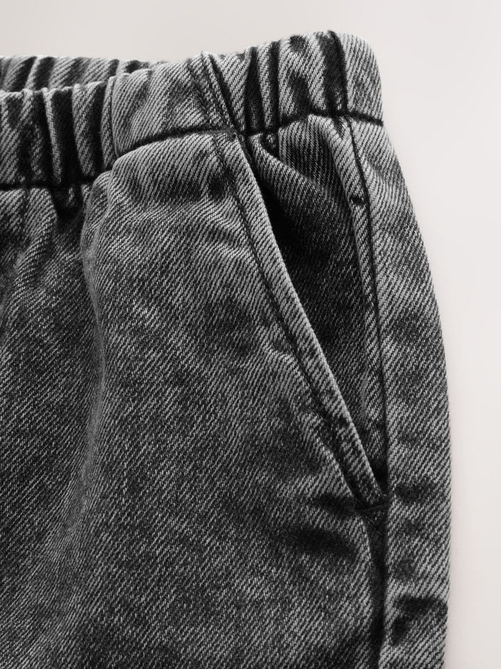 Grey Pull On Loose Denim Shorts (3mths-7yrs)