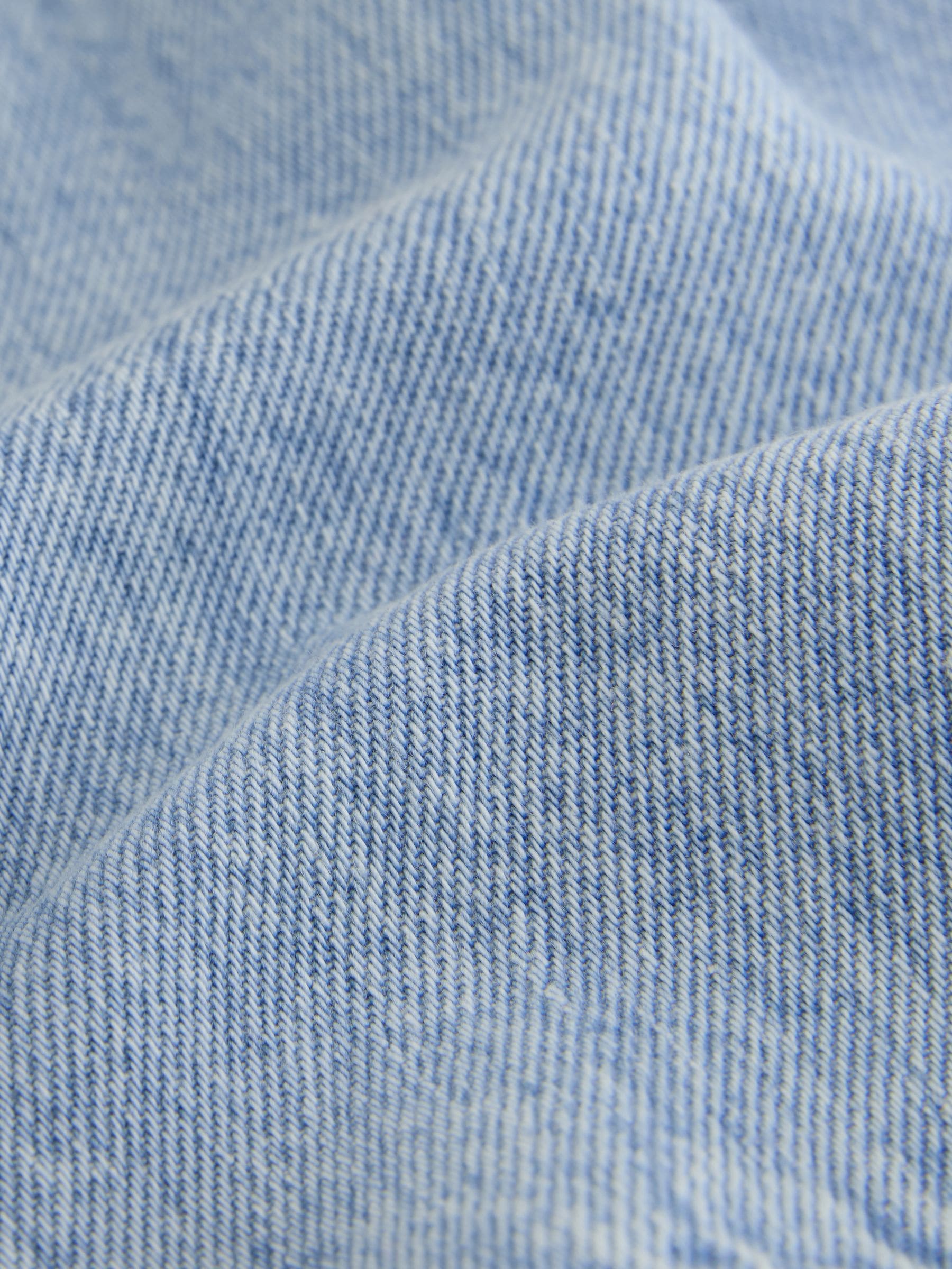 Light Blue Printed Pull On Loose Denim Shorts (3mths-7yrs)