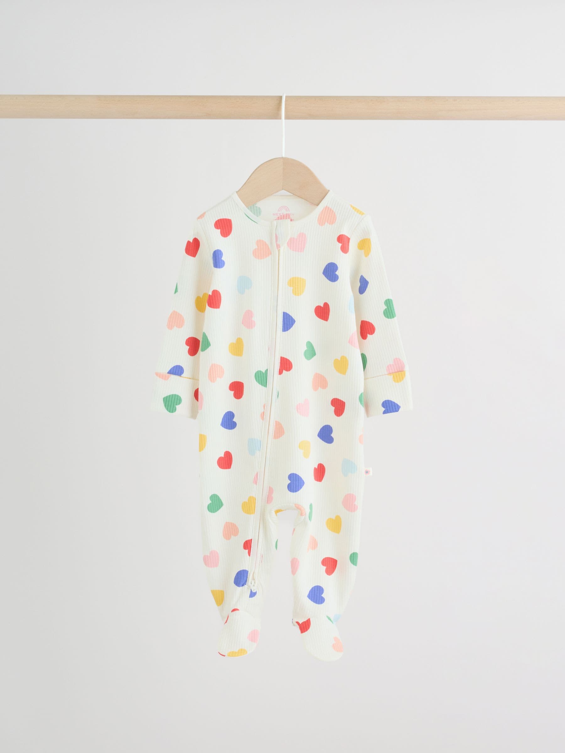Blue/White Baby Sleepsuits 3 Pack (0mths-2yrs)