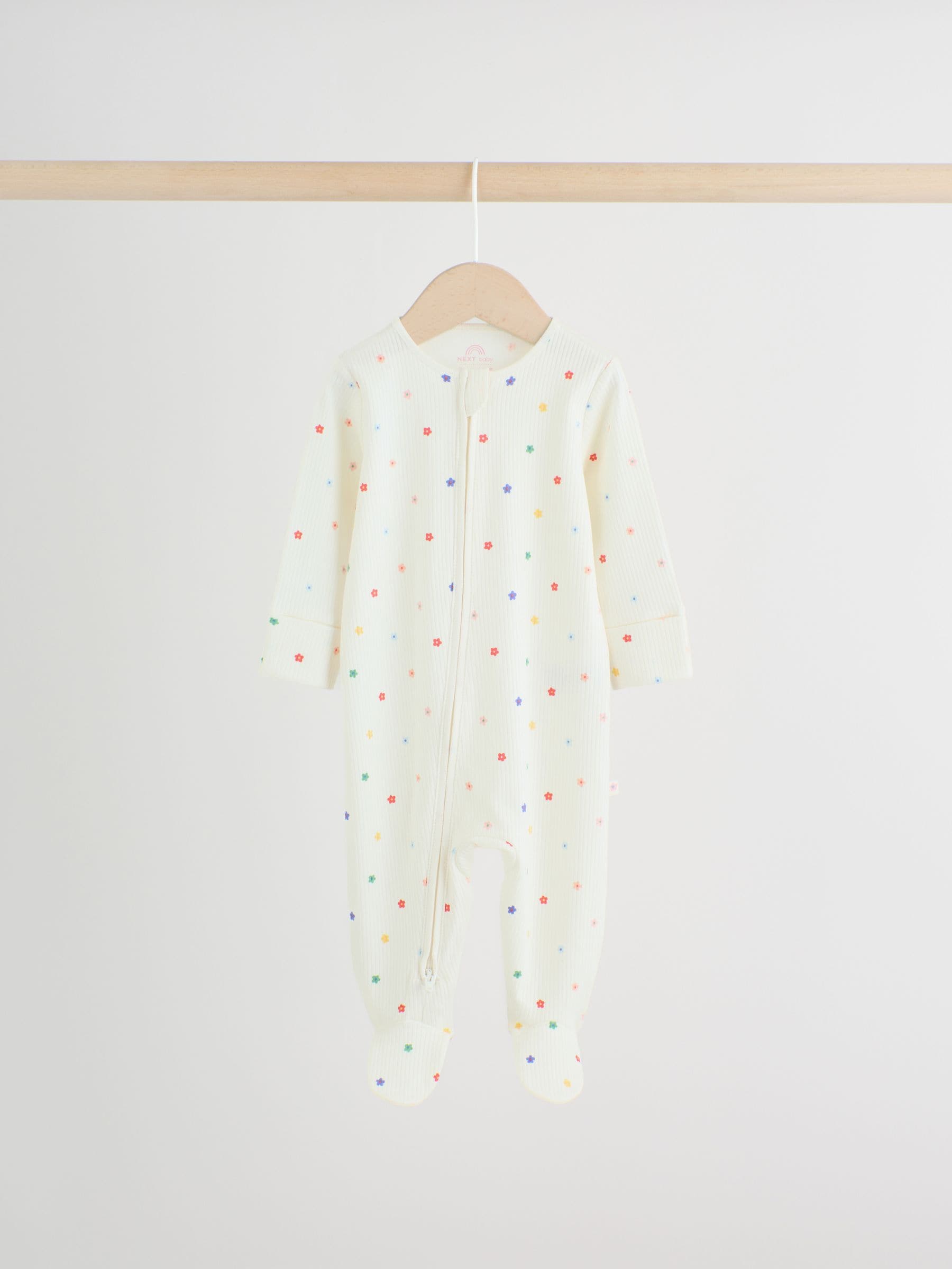 Blue/White Baby Sleepsuits 3 Pack (0mths-2yrs)