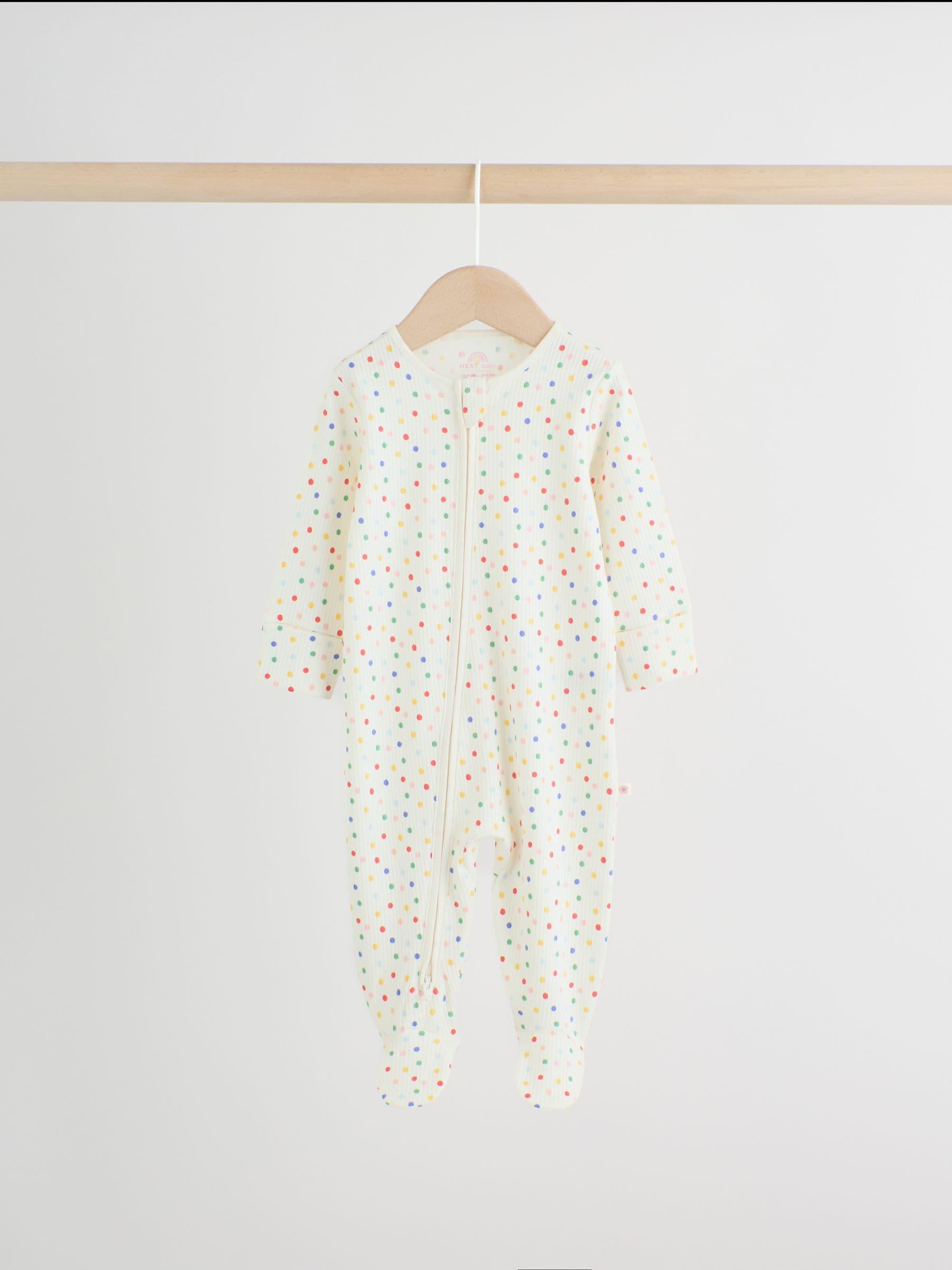 Blue/White Baby Sleepsuits 3 Pack (0mths-2yrs)