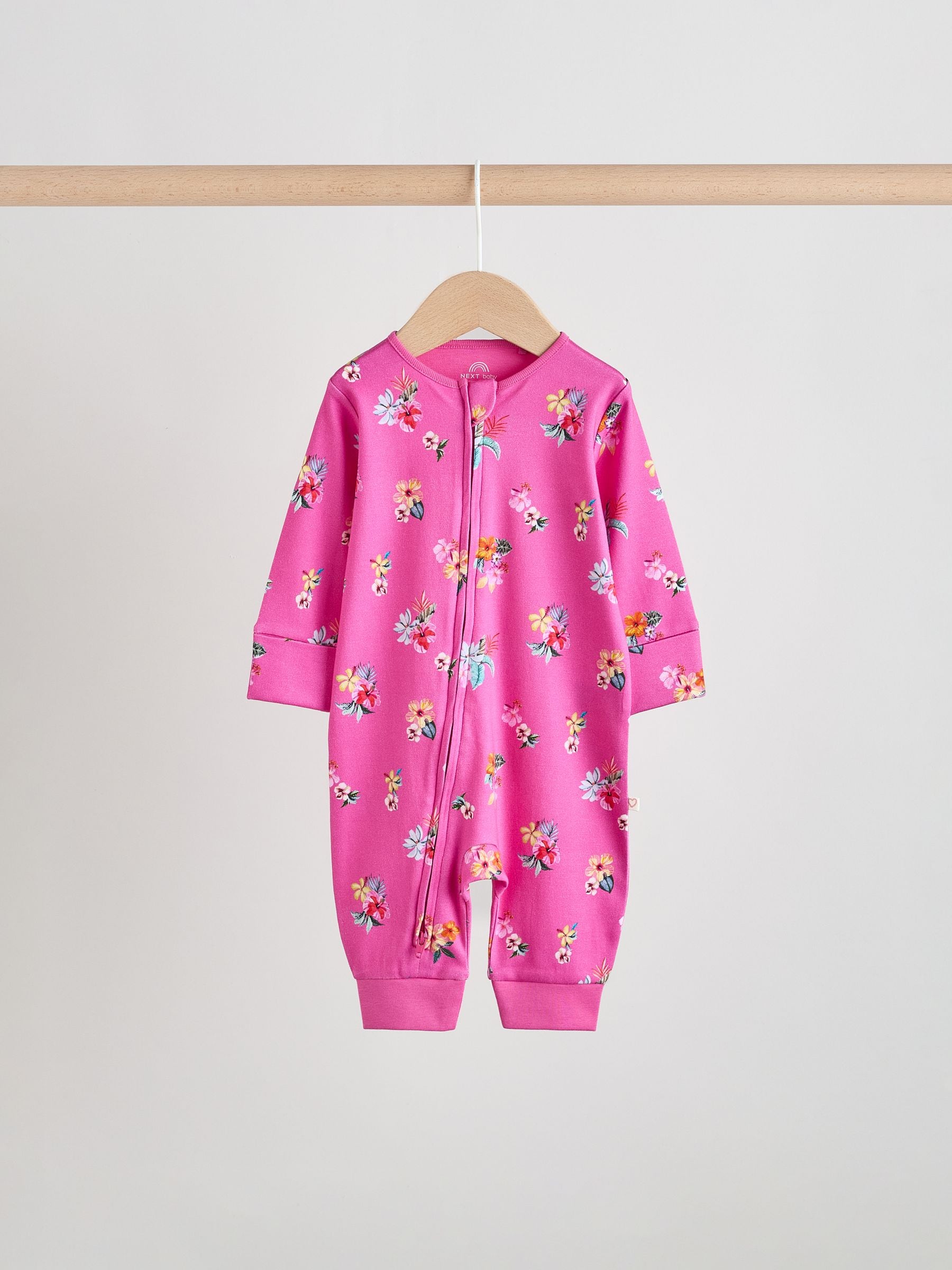 Bright Two Way Zip Baby Sleepsuits 3 Pack (0mths-3yrs)
