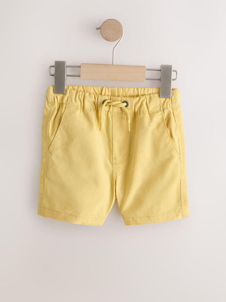 Blue/Neutral/Yellow Pull On Shorts 3 Pack (3mths-7yrs)