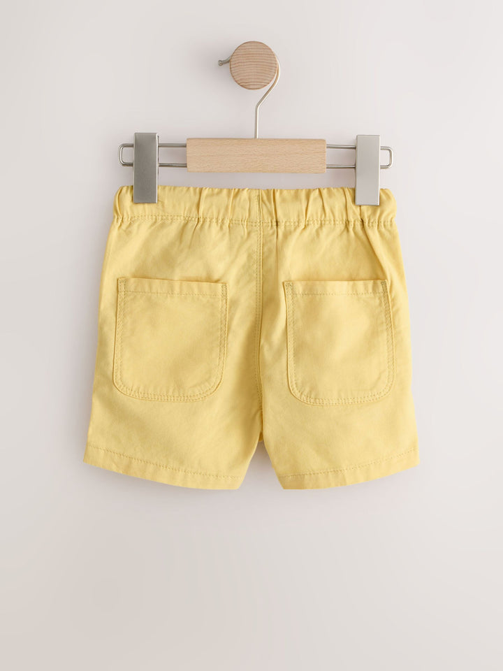 Blue/Neutral/Yellow Pull On Shorts 3 Pack (3mths-7yrs)