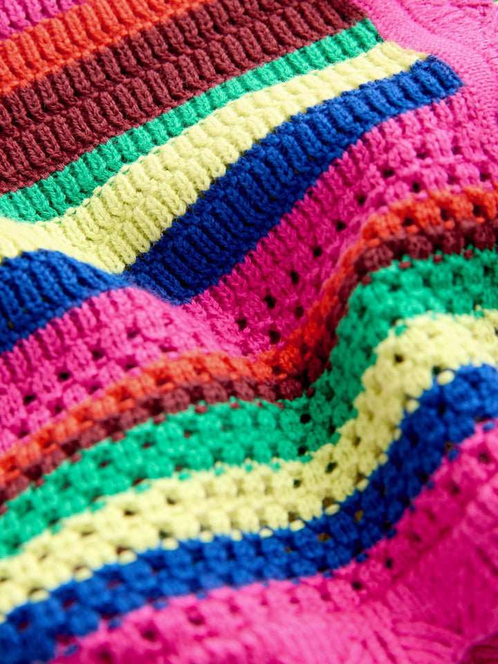 Bright Stripe Knitted Shorts And Cardigan Set (3mths-7yrs)