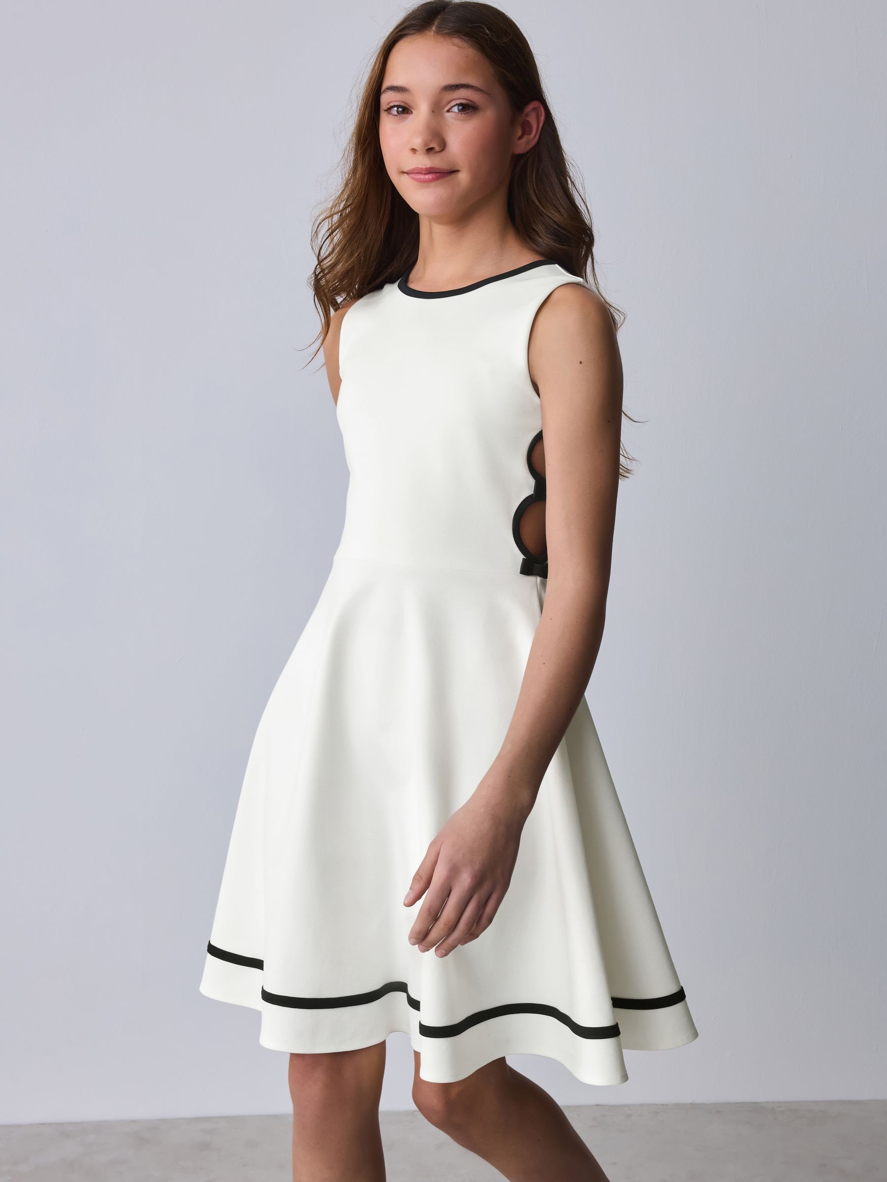 Baker by Ted Baker Cut Out Contrast Ponte Skater Dress