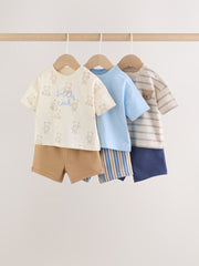 Blue Bears Tops and Shorts Baby Set 6 Piece (0mths-3yrs)