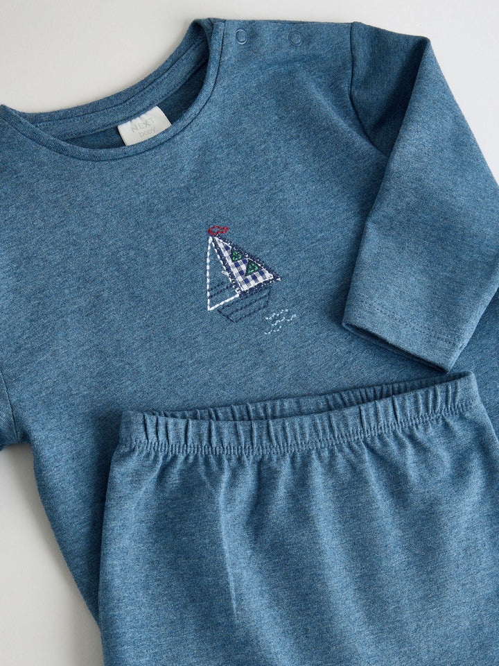 Blue Nautical Baby Top & Leggings 6 Piece Set (0mths-3yrs)