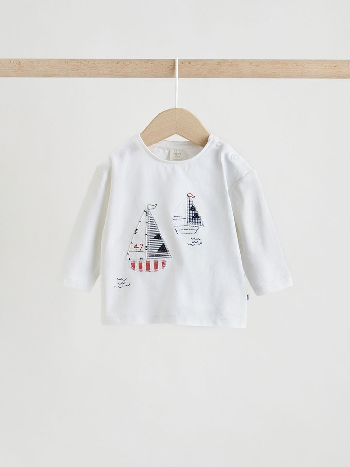Blue Nautical Baby Top & Leggings 6 Piece Set (0mths-3yrs)