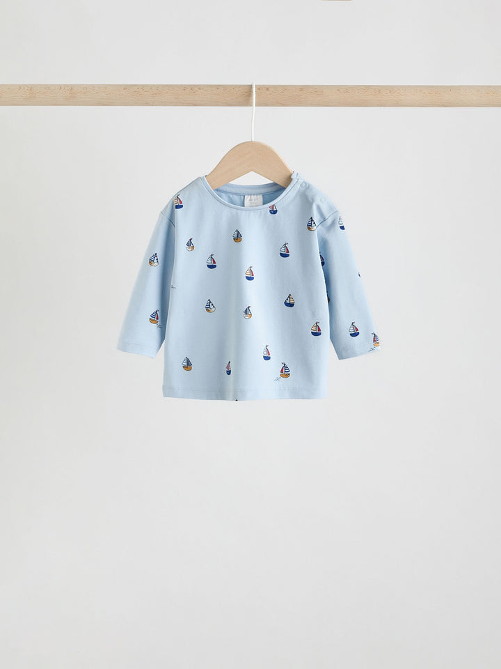 Blue Nautical Baby Top & Leggings 6 Piece Set (0mths-3yrs)
