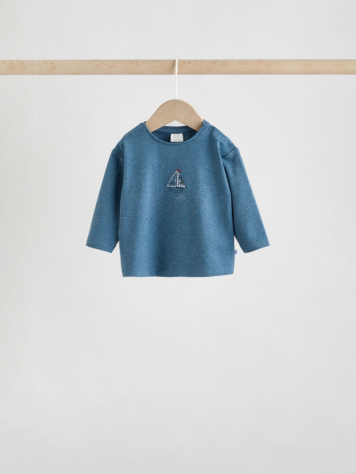 Blue Nautical Baby Top & Leggings 6 Piece Set (0mths-3yrs)