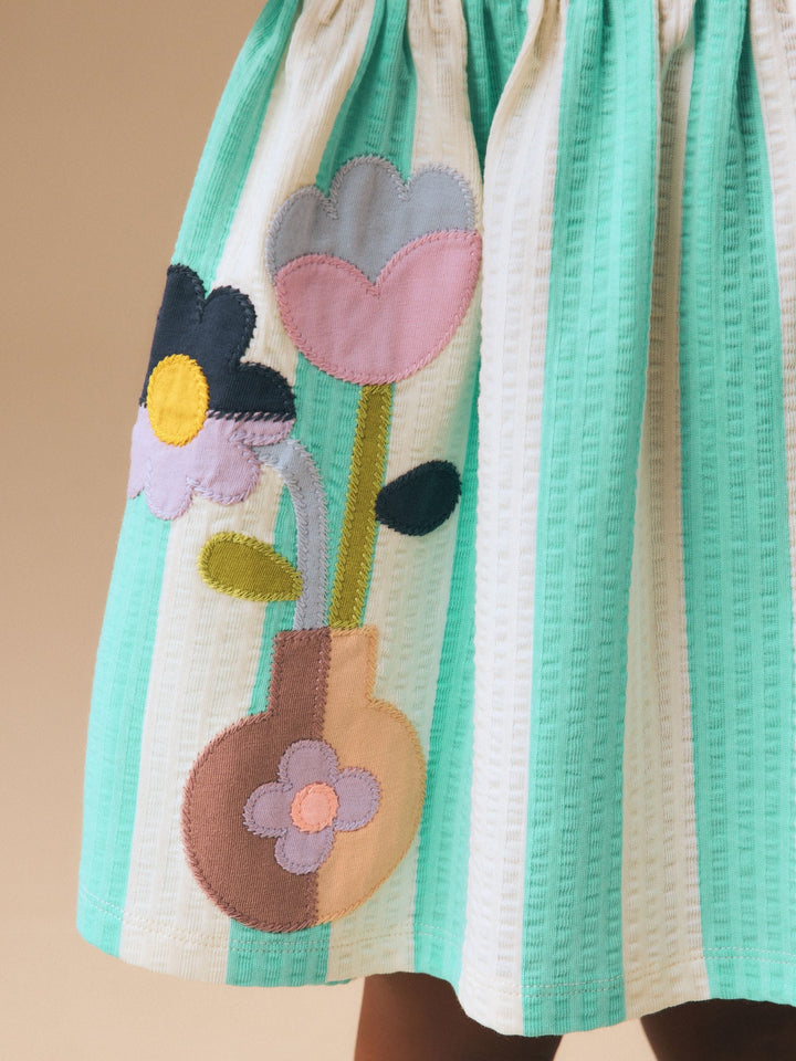 Turquoise Stripe Jersey Dress (3mths-7yrs)