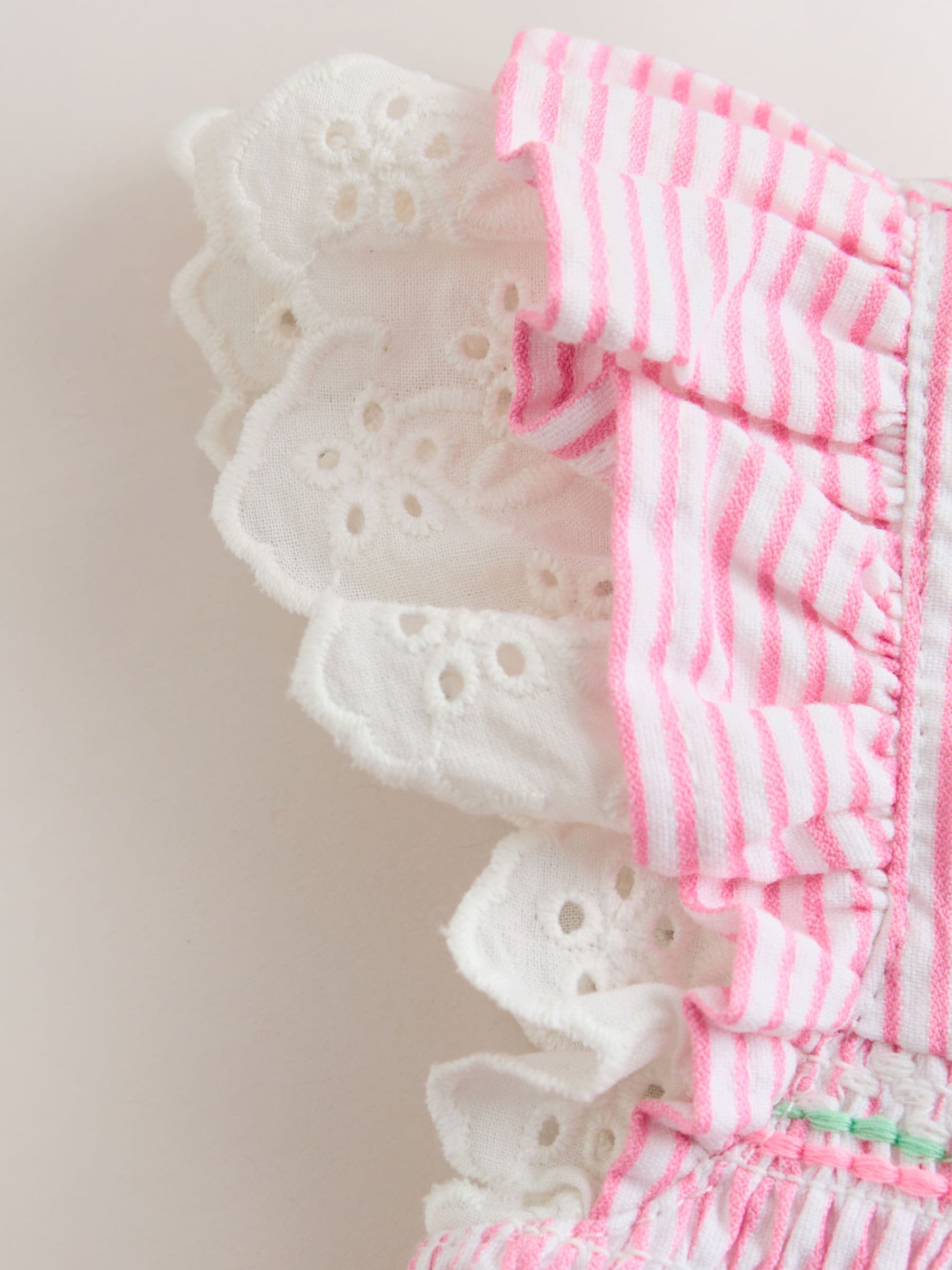 Pink Stripe Woven Baby Dress and Knickers Set 2 Piece (0mths-2yrs)