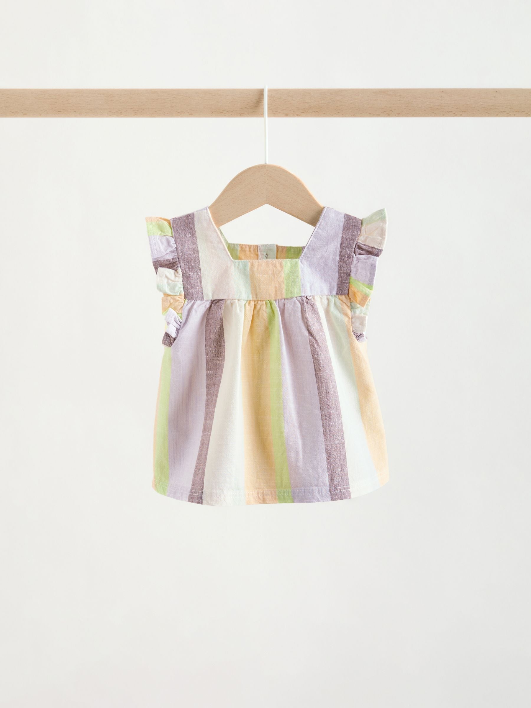 Multi Stripe Woven Baby Top and Shorts Set 2 Piece (0mths-2yrs)